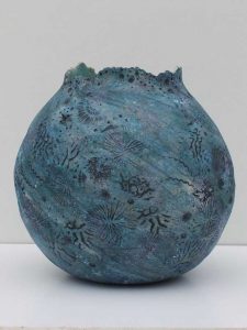 Coral Ball. Stoneware. Ht 9