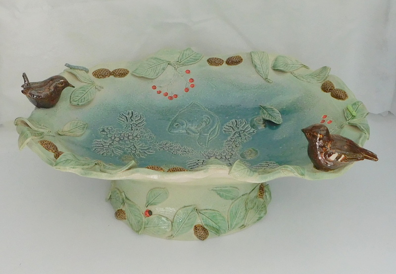 Oval Pond Birdbath